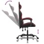 Drehbarer Gaming-Stuhl aus schwarzem und weinrotem Kunstleder von vidaXL, Gaming-Stühle - Ref: Foro24-349526, Preis: 123,63 €...