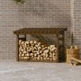 Solid honey brown pine wood log holder 108x64.5x78 cm by vidaXL, Accessories for bags and firewood holders - Ref: Foro24-8224...