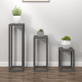 3-piece bar set solid gray pine wood by vidaXL, Pot stands - Ref: Foro24-822269, Price: 71,51 €, Discount: %