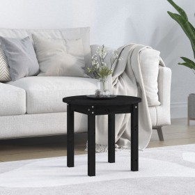 Mesa de centro madera maciza de pino negro Ø 45x40 cm de vidaXL, Mesas de centro - Ref: Foro24-822336, Precio: 35,99 €, Descu...