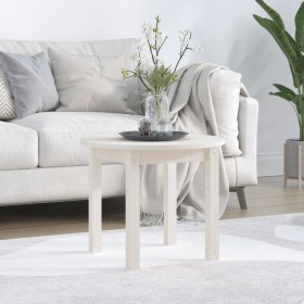 Solid white pine wood coffee table Ø 55x45 cm by vidaXL, Coffee table - Ref: Foro24-822328, Price: 44,70 €, Discount: %