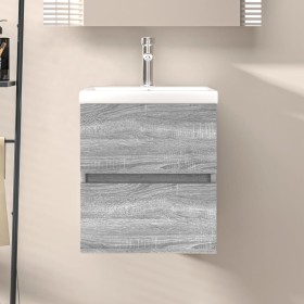 Mueble de lavabo madera de ingeniería gris Sonoma 41x38,5x45 cm de vidaXL, Muebles de baño - Ref: Foro24-815646, Precio: 43,6...