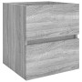 Sonoma gray engineered wood washbasin cabinet 41x38.5x45 cm by vidaXL, Bathroom furniture - Ref: Foro24-815646, Price: 49,42 ...