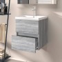 Sonoma gray engineered wood washbasin cabinet 41x38.5x45 cm by vidaXL, Bathroom furniture - Ref: Foro24-815646, Price: 49,42 ...