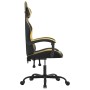 Swivel gaming chair in black and gold synthetic leather by vidaXL, Gaming chairs - Ref: Foro24-349521, Price: 122,21 €, Disco...