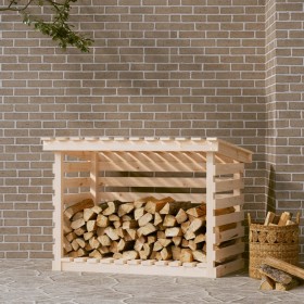 Holzscheithalter aus massivem Kiefernholz, 108 x 73 x 79 cm von vidaXL, Zubehör für Taschen und Brennholzhalter - Ref: Foro24...