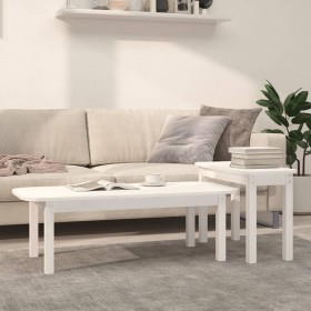 Set of 2 solid white pine wood coffee tables by vidaXL, Coffee table - Ref: Foro24-822363, Price: 86,35 €, Discount: %