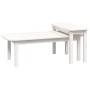 Set of 2 solid white pine wood coffee tables by vidaXL, Coffee table - Ref: Foro24-822363, Price: 86,42 €, Discount: %