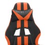 Drehbarer Gaming-Stuhl mit Fußstütze aus Kunstleder in Schwarz und Orange von vidaXL, Gaming-Stühle - Ref: Foro24-349537, Pre...