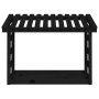 Solid black pine wood firewood rack 108x64.5x78 cm by vidaXL, Accessories for bags and firewood holders - Ref: Foro24-822446,...