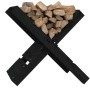 Firewood holder solid black pine wood 47x39.5x48 cm by vidaXL, Accessories for bags and firewood holders - Ref: Foro24-822451...