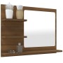 Bathroom mirror in brown oak plywood 60x10.5x45 cm by vidaXL, bathroom vanities - Ref: Foro24-815662, Price: 41,54 €, Discoun...