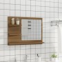 Bathroom mirror in brown oak plywood 60x10.5x45 cm by vidaXL, bathroom vanities - Ref: Foro24-815662, Price: 41,54 €, Discoun...