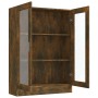 Vitrine aus geräuchertem Eichensperrholz, 82,5 x 30,5 x 115 cm von vidaXL, Bücherregale und Regale - Ref: Foro24-815618, Prei...