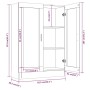 Vitrine aus geräuchertem Eichensperrholz, 82,5 x 30,5 x 115 cm von vidaXL, Bücherregale und Regale - Ref: Foro24-815618, Prei...