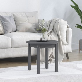 Solid gray pine wood coffee table Ø 45x40 cm by vidaXL, Coffee table - Ref: Foro24-822334, Price: 36,99 €, Discount: %