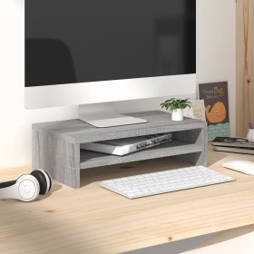 Sonoma gray plywood monitor stand 42x24x13 cm by vidaXL, TV Furniture - Ref: Foro24-815268, Price: 18,72 €, Discount: %