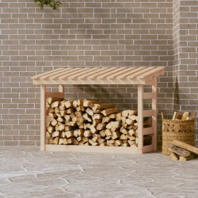 Holzscheithalter aus massivem Kiefernholz, 108 x 64,5 x 78 cm von vidaXL, Zubehör für Taschen und Brennholzhalter - Ref: Foro...