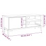 TV-Schrank aus massivem braunem Kiefernholz 90x30x40 cm von vidaXL, TV-Möbel - Ref: Foro24-349915, Preis: 141,78 €, Rabatt: %