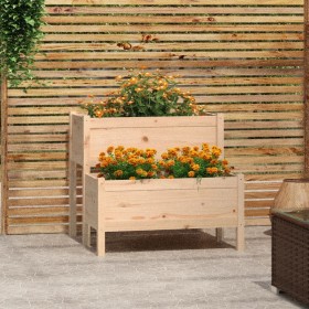 Solid pine wood planter 84.5x84x75 cm by vidaXL, Pots and planters - Ref: Foro24-822257, Price: 120,99 €, Discount: %