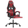 Swivel gaming chair and footrest black red synthetic leather by vidaXL, Gaming chairs - Ref: Foro24-349532, Price: 123,80 €, ...