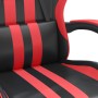 Silla gaming giratoria y reposapiés cuero sintético negro rojo de vidaXL, Sillones para videojuegos - Ref: Foro24-349532, Pre...