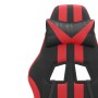 Silla gaming giratoria y reposapiés cuero sintético negro rojo de vidaXL, Sillones para videojuegos - Ref: Foro24-349532, Pre...