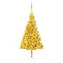 Árbol de Navidad preiluminado con luces y bolas dorado 180 cm de vidaXL, Arboles de navidad - Ref: Foro24-3077691, Precio: 48...