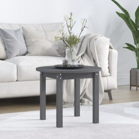 Solid gray pine wood coffee table Ø 55x45 cm by vidaXL, Coffee table - Ref: Foro24-822329, Price: 44,99 €, Discount: %