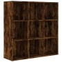 Estantería roble ahumado 98x29x97,5 cm de vidaXL, Librerías y estanterías - Ref: Foro24-815450, Precio: 73,37 €, Descuento: %