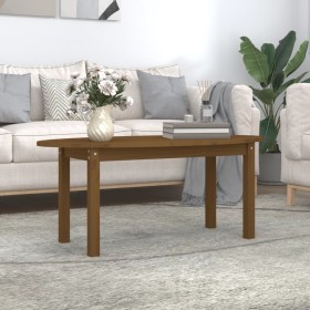 Solid honey brown pine wood coffee table 110x55x45 cm by vidaXL, Coffee table - Ref: Foro24-822345, Price: 53,97 €, Discount: %