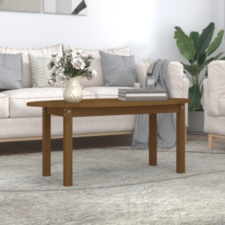 Mesa de centro madera maciza de pino marrón miel 110x55x45 cm de vidaXL, Mesas de centro - Ref: Foro24-822345, Precio: 53,99 ...