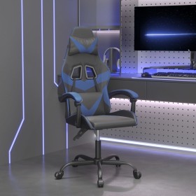 Silla gaming giratoria cuero sintético negro y azul de vidaXL, Sillones para videojuegos - Ref: Foro24-349543, Precio: 116,29...