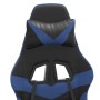 Silla gaming giratoria cuero sintético negro y azul de vidaXL, Sillones para videojuegos - Ref: Foro24-349543, Precio: 116,29...