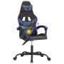 Drehbarer Gaming-Stuhl aus schwarzem und blauem Kunstleder von vidaXL, Gaming-Stühle - Ref: Foro24-349543, Preis: 116,29 €, R...