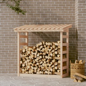 Holzscheithalter aus massivem Kiefernholz, 108 x 64,5 x 110 cm von vidaXL, Zubehör für Taschen und Brennholzhalter - Ref: For...