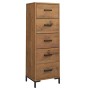 Solid recycled pine wood chest of drawers 42x35x110 cm by vidaXL, Drawers - Ref: Foro24-349927, Price: 224,24 €, Discount: %