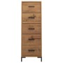 Solid recycled pine wood chest of drawers 42x35x110 cm by vidaXL, Drawers - Ref: Foro24-349927, Price: 224,24 €, Discount: %