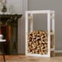 Firewood rack solid white pine wood 60x25x100 cm by vidaXL, Accessories for bags and firewood holders - Ref: Foro24-822413, P...