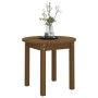 Mesa de centro de madera maciza de pino marrón miel Ø 45x40 cm de vidaXL, Mesas de centro - Ref: Foro24-822335, Precio: 27,88...