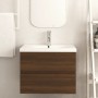 Brown oak engineered wood washbasin cabinet 60x38.5x45cm by vidaXL, Bathroom furniture - Ref: Foro24-815650, Price: 51,73 €, ...