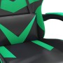 Silla gaming giratoria cuero sintético negro y verde de vidaXL, Sillones para videojuegos - Ref: Foro24-349546, Precio: 111,7...