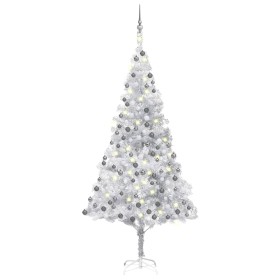 Pre-lit Christmas tree with lights and balls silver 210 cm by vidaXL, Christmas trees - Ref: Foro24-3077697, Price: 80,77 €, ...