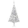 Árbol de Navidad preiluminado con luces y bolas plateado 210 cm de vidaXL, Arboles de navidad - Ref: Foro24-3077697, Precio: ...