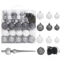 Pre-lit Christmas tree with lights and balls silver 210 cm by vidaXL, Christmas trees - Ref: Foro24-3077697, Price: 80,67 €, ...