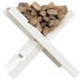 White firewood holder solid pine wood 47x39.5x48 cm by vidaXL, Accessories for bags and firewood holders - Ref: Foro24-822448...