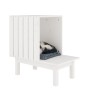 Casa para gatos de madera maciza de pino blanco 60x36x60 cm de vidaXL, Mobiliario para gatos - Ref: Foro24-822453, Precio: 52...