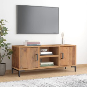 Mueble para TV madera maciza de pino marrón 110x35x48 cm de vidaXL, Muebles TV - Ref: Foro24-349917, Precio: 167,27 €, Descue...