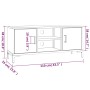 Mueble para TV madera maciza de pino marrón 110x35x48 cm de vidaXL, Muebles TV - Ref: Foro24-349917, Precio: 161,49 €, Descue...