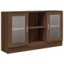 Oak brown plywood showcase 120x30.5x70 cm by vidaXL, Sideboards - Ref: Foro24-815629, Price: 118,98 €, Discount: %